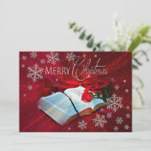 Christelijke kerstmis feestdagenkaart (Staand voorkant)