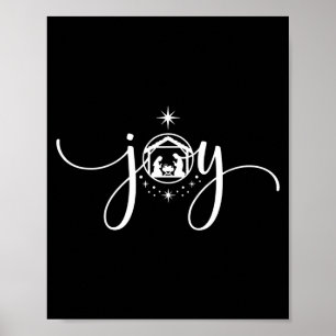 Christelijke Kerstmis Kerstmis - vreugde' Met Baby Poster