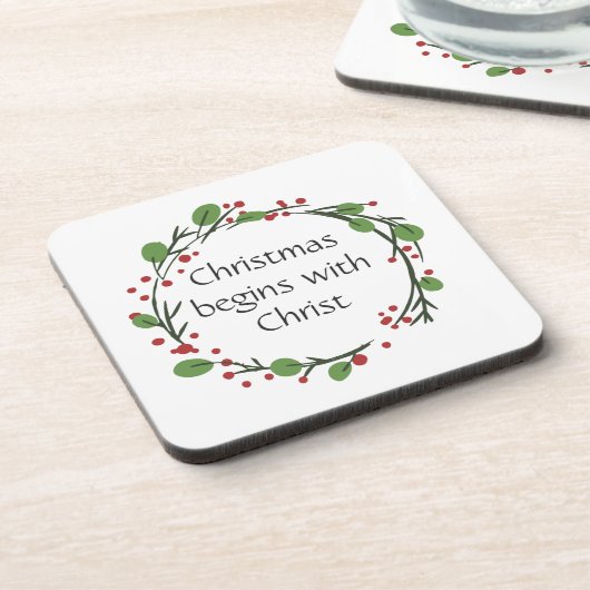 Christelijke kerstscripts bier onderzetter (Linkerzijde)