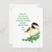 Christelijke kerstscripts feestdagenkaart (Voorkant / Achterkant)