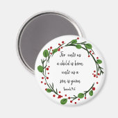 Christelijke kerstscripts Inspirerend versie Magneet (Voorkant / Achterkant)