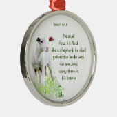 Christelijke kerstscripts Inspirerend versie Metalen Ornament (Rechts)