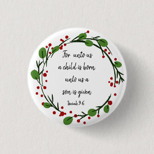 Christelijke kerstscripts Inspirerend versie Ronde Button 3,2 Cm