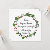 Christelijke kerstscripts kaart (Voorkant / Achterkant in situ)