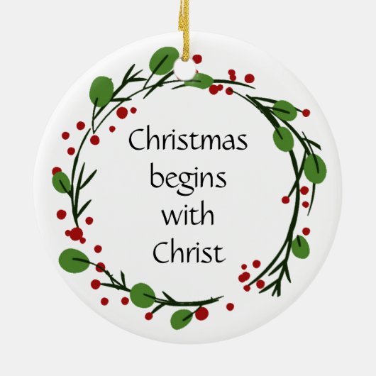 Christelijke kerstscripts keramisch ornament (Achterkant)