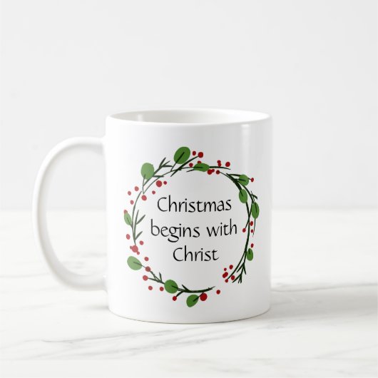 Christelijke kerstscripts koffiemok (Links)