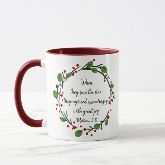 Christelijke kerstscripts mok (Links)