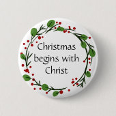 Christelijke kerstscripts ronde button 5,7 cm (Voorkant)