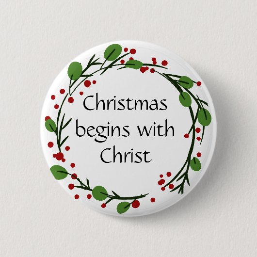 Christelijke kerstscripts ronde button 5,7 cm (Voorkant)