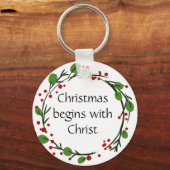 Christelijke kerstscripts sleutelhanger (Voorkant)