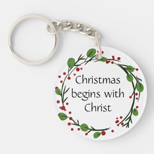 Christelijke kerstscripts sleutelhanger (Voorkant)