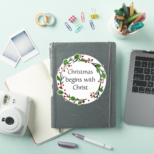 Christelijke kerstscripts sticker (iPad Cover)