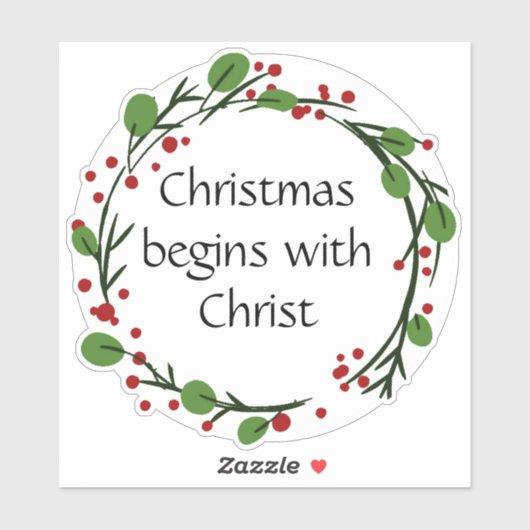 Christelijke kerstscripts sticker (Vel)