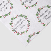 Christelijke kerstscripts tissuepapier (Detail)