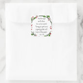 Christelijke kerstscripts vierkante sticker (Tas)