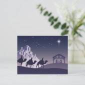 Christelijke kerststal feestdagenkaart (Staand voorkant)