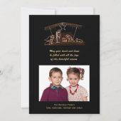 Christelijke kerststal kerstmis foto platte Kaart (Voorkant)