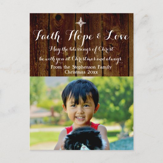 Christelijke Kerstvakantie Foto Briefkaart (Voorkant)
