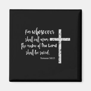 Christelijke KJV-Schrift, wie Romeinen 10 noemt. Magneet