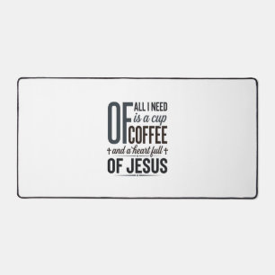 Christelijke Koffie Jezus Citaat Vintage Shirt Ont Bureaumat