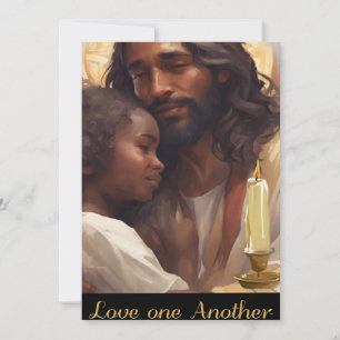 Christelijke kracht van Jezus en kind Feestdagenkaart