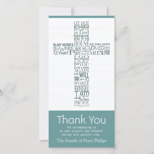 Christelijke Kruiselingen 14 Sympathie Dank je wel Bedankkaart (Voorkant)