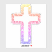 Christelijke kruisflessenboogstekker sticker (Vel)