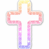 Christelijke kruisflessenboogstekker sticker (Voorkant)