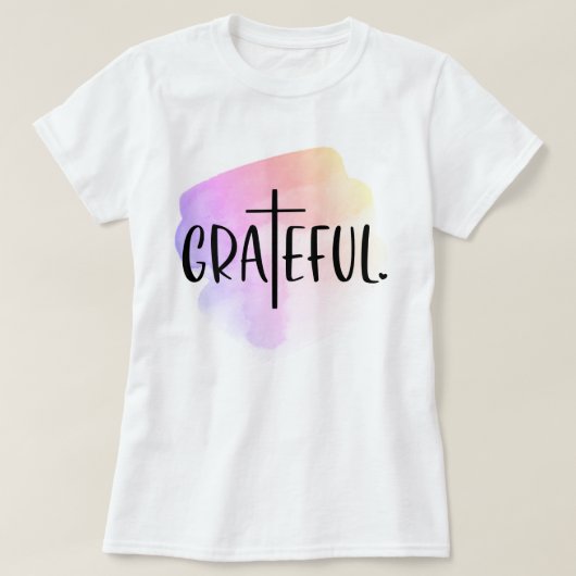 Christelijke kruisgrateful T-Shirt (Design voorkant)