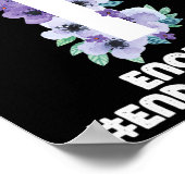 Christelijke kruisoverdosis Paarse lint Overdosis Poster (Hoek)