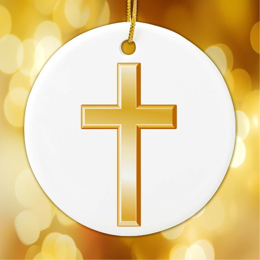 Christelijke kruisversiering keramisch ornament