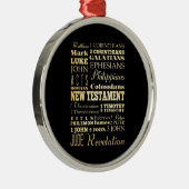 Christelijke kunst - Boeken van het Nieuwe Testame Metalen Ornament (Rechts)