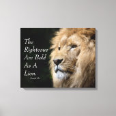 Christelijke kunst, Bold as a Lion, Prov. 28 - 1 Canvas Afdruk (Voorkant)