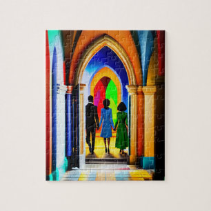 Christelijke kunst van de kerk Puzzle Legpuzzel
