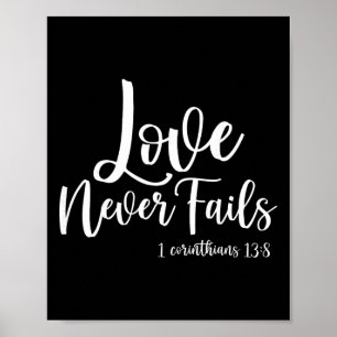 Christelijke liefde faalt nooit Corinthian 138 Gel Poster