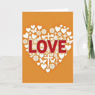 Christelijke Liefdeshartkaart Kaart