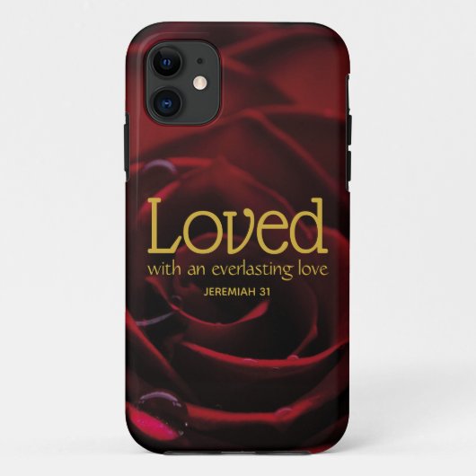 Christelijke LOVED Red Rose Floral Case-Mate iPhone Case (Achterkant)
