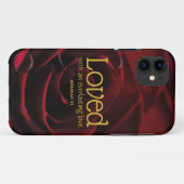 Christelijke LOVED Red Rose Floral Case-Mate iPhone Case (Achterkant (horizontaal))