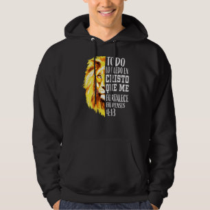 Christelijke Mannen Spaanse lion van joods grafisc Hoodie