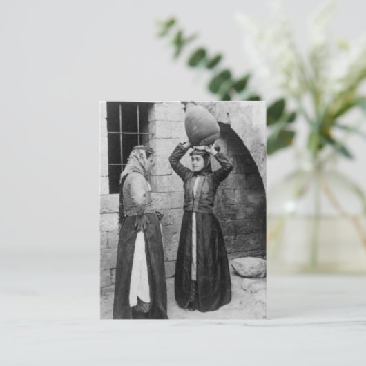 Christelijke meisjes in Nazareth Briefkaart (Staand voorkant)