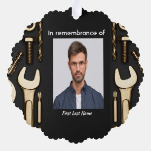 Christelijke Memorial Foto Gebed Gereedschap Monte Ornament Kaart