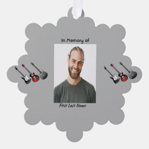 Christelijke Memorial Keepsake Musician gitaarmuzi Ornament Kaart