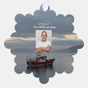 Christelijke Memorial Keepsake Vissende bootvisser Ornament Kaart