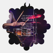 Christelijke Memorial Photo Drummer Drums Band Ornament Kaart (Voorkant)