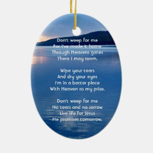 Christelijke Memorial Photo Lake Sunrise Natuur Keramisch Ornament