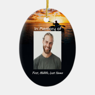 Christelijke Memorial Pocket Kaart Kajakken Sport Keramisch Ornament