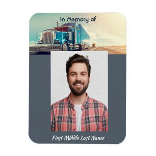 Christelijke Memorial Semi Truck Tractor Trailer Magneet