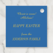 Christelijke middeleeuwse opstanding bedankjes labels (Achterkant)