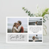 Christelijke Minimalistische Save The Date Foto Co Kaart (Staand voorkant)