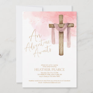 Christelijke missionaris weggaan feest kaart